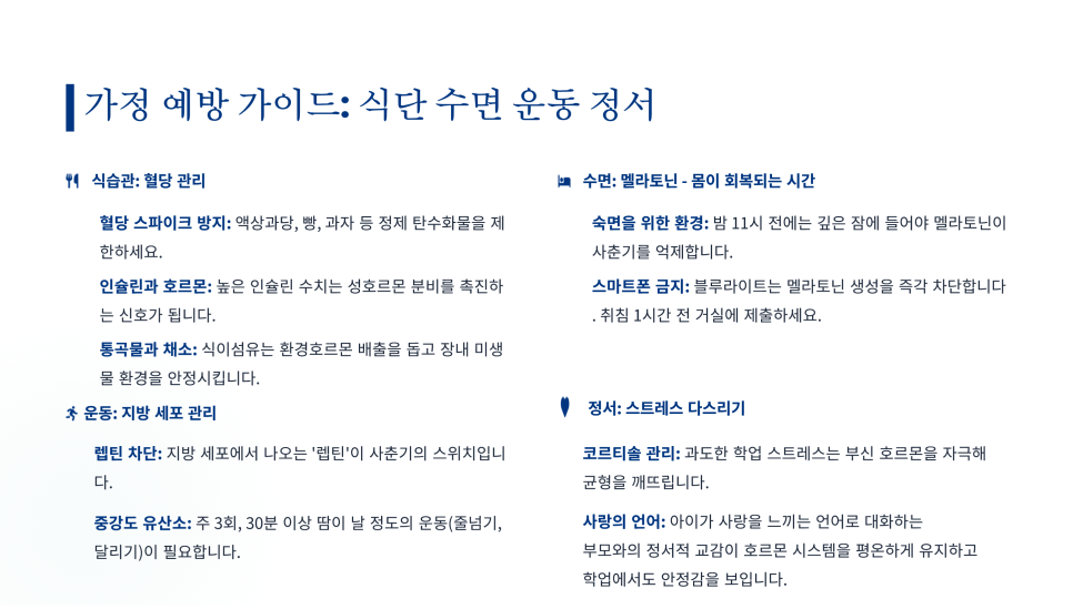 분당정자동 쏘굳한의원 성조숙증 가정 예방가이드