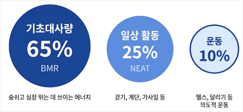 성인의 일반적인 에너지 소모 비율