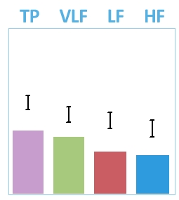 HRV 검사상 탈진기 소견 예시