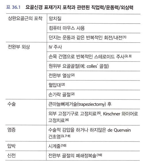 출처 : 말초신경포착증후군 임상진단과 치료