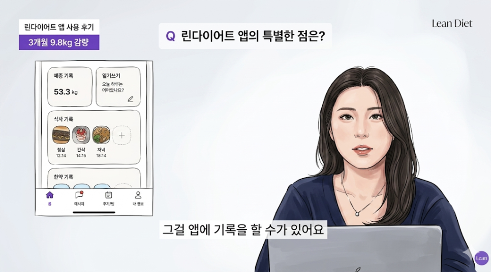 린다이어트 앱 사용 후기. ©공식 유튜브