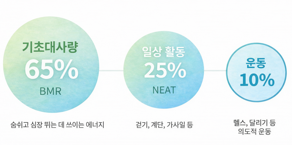 기준: 일반 성인 기준 추정값 (Pontzer et al., 2012; 2016)