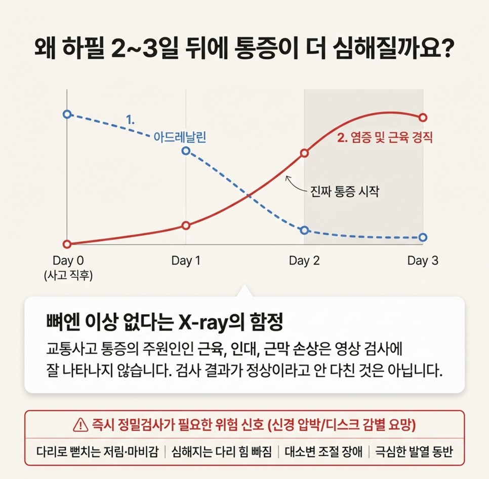 바른부부한의원 대전점: 교통사고 클리닉- 2~3일 뒤 통증이 더 심해지는 이유